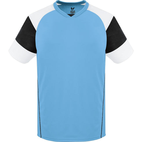 Russell Athletic Youth Mundo Jersey (322861-C), Color 'Columbia Blue/Black/White'